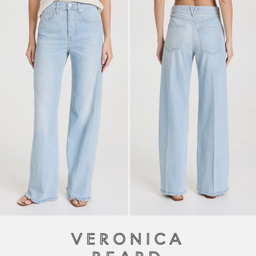 Veronica Beard Sky Blue Flare Jeans